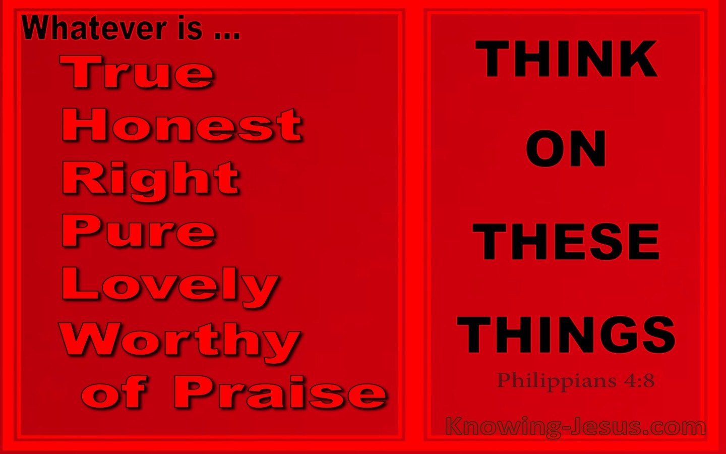 Philippians 4:8 The Mind of Christ (devotional) (scarlet)